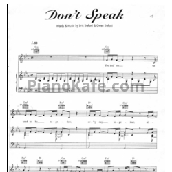Ноты Эра Канн - Don’t speak - предпросмотр