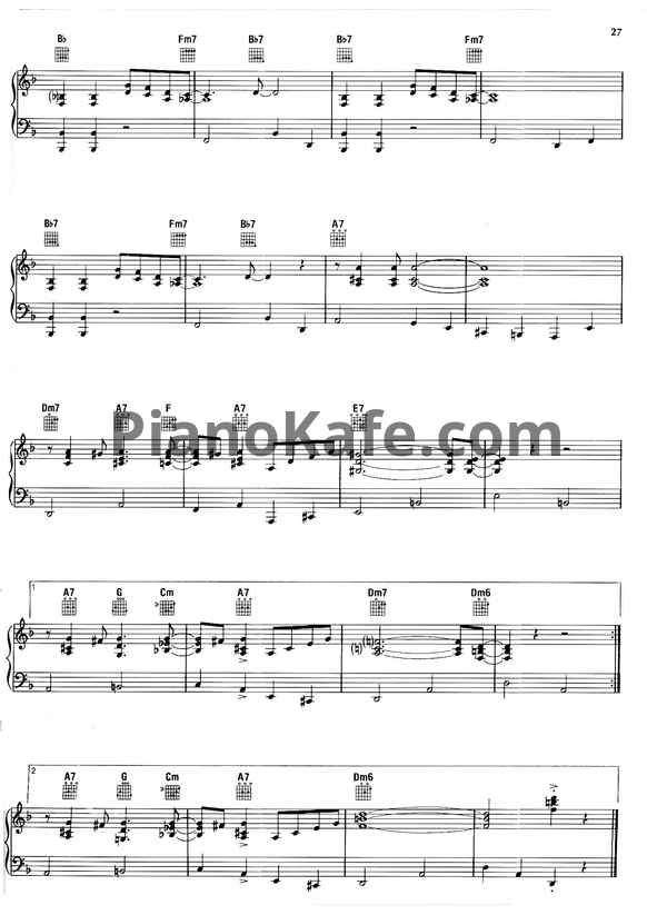 Ноты Bernie Miller - Bernie's tune - PianoKafe.com