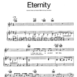 Ноты Robbie Williams - Eternity - предпросмотр