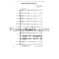 Ноты Камиль Сен-Санс - Концерт для виолончели с оркестром №1 ля минор (Op. 33, партитура) - предпросмотр