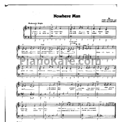 Ноты The Beatles - Nowhere man (Версия 2) - предпросмотр