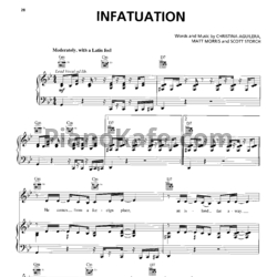 Ноты Christina Aguilera - Infatuation - предпросмотр