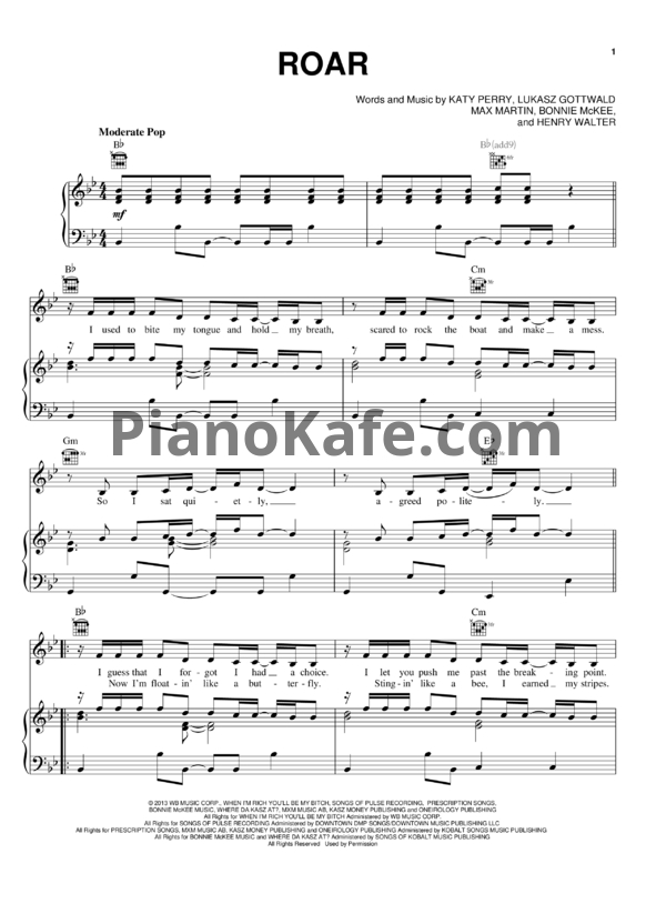 Ноты Katy Perry - PRISM (Книга нот) - PianoKafe.com