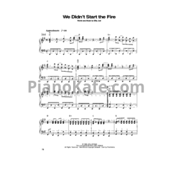 Ноты Billy Joel - We didn't start the fire - предпросмотр