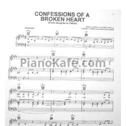 Ноты Lindsay Lohan - Confessions of a broken heart - предпросмотр