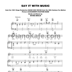 Ноты Irving Berlin - Say it with music - предпросмотр