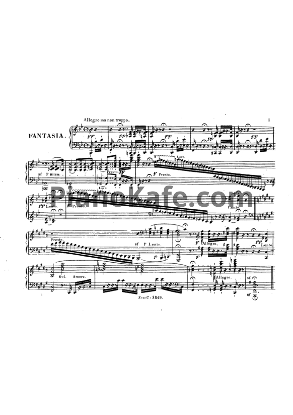 Ноты Карл Черни - Фантазия (Op. 27) - PianoKafe.com