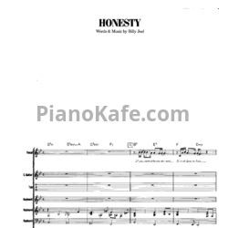Ноты Billy Joel - Honesty (Партитура) - предпросмотр