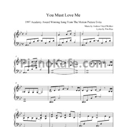 Ноты Madonna - You must love me - предпросмотр