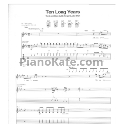 Ноты B. B. King and Eric Clapton - Ten long years - предпросмотр