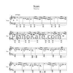 Ноты Tove Lo - Scars - предпросмотр