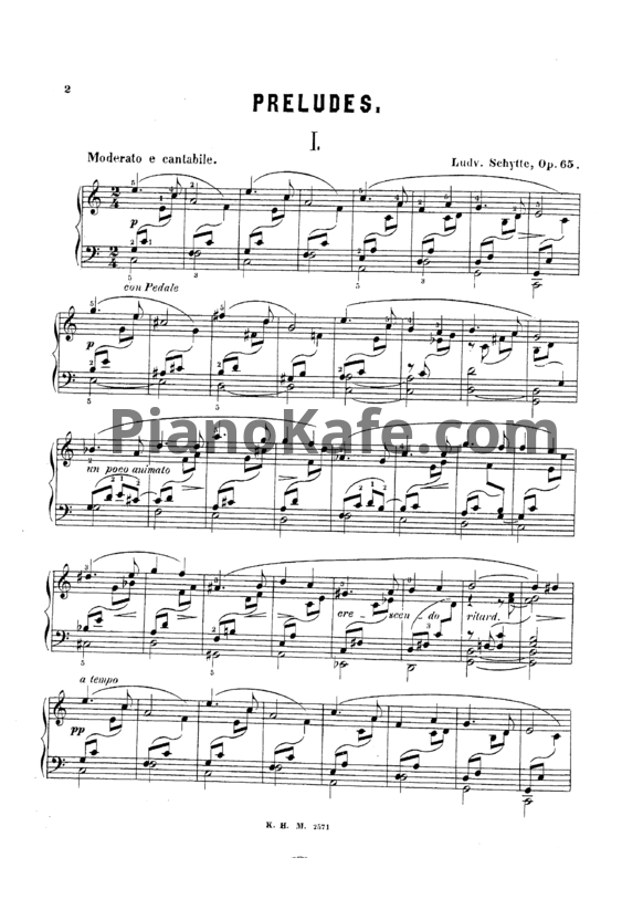 Ноты Людвиг Шитте - Petits прелюдии (Op. 65) - PianoKafe.com