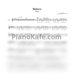 Ноты Cher - Believe (Вокальная партия) - предпросмотр