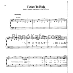 Ноты The Beatles - Ticket to ride - предпросмотр