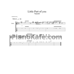 Ноты Nazareth - Little part of you - предпросмотр