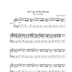 Ноты Imagine Dragons - On top of the world - предпросмотр