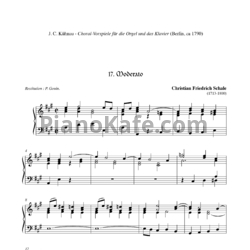 Ноты Кристиан Фридрих Шале - Модерато ля мажор - предпросмотр