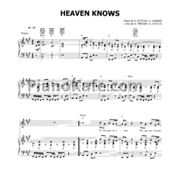 Ноты Anouk - Heaven knows - предпросмотр