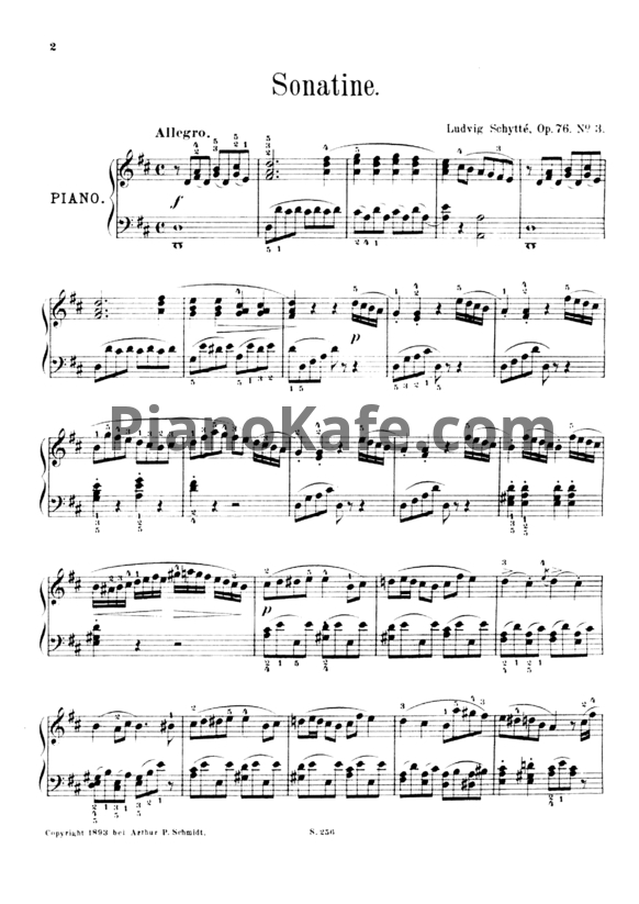 Ноты Людвиг Шитте - 6 Moderne Sonatinen (Op. 76) - PianoKafe.com