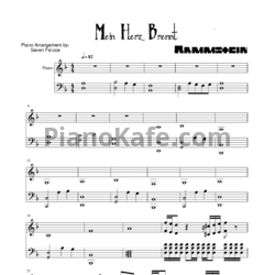 Ноты Rammstein - Mein herz brennt - предпросмотр