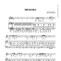 Ноты Ingrid Michaelson - Breakable - предпросмотр