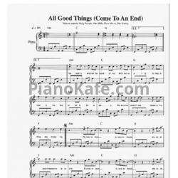 Ноты Nelly Furtado - All good things - предпросмотр