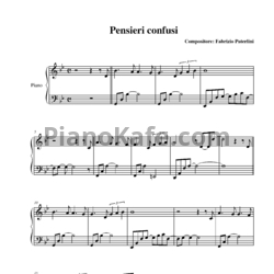 Ноты Fabrizio Paterlini - Pensieri confusi - предпросмотр