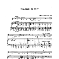 Ноты Эдуард Элгар - Chanson de nuit (Op. 15, №1) - предпросмотр