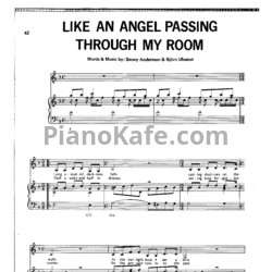 Ноты ABBA - Like an angel passing through my room - предпросмотр