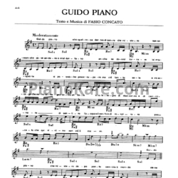 Ноты Fabio Concato - Guido piano - предпросмотр