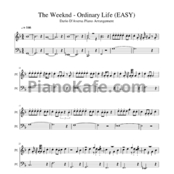 The weeknd ordinary life. Ноты the Weeknd.