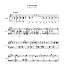 Ноты Twenty one pilots - Anathema - предпросмотр