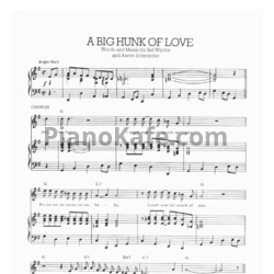 Ноты Elvis Presley - A big hunk of love - предпросмотр