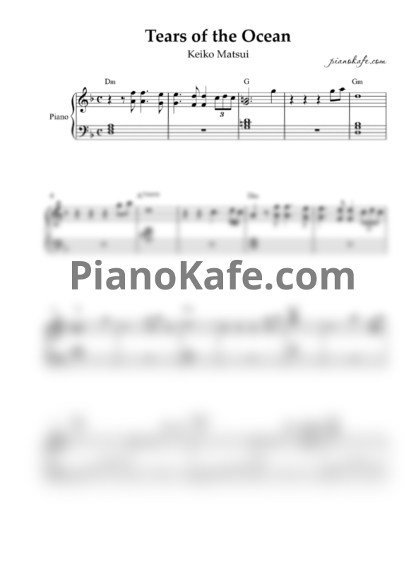 Ноты Keiko Matsui - Tears of the ocean (Версия 3) - PianoKafe.com