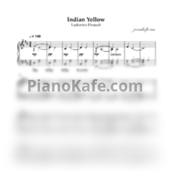 Ноты Ludovico Einaudi - Indian yellow - предпросмотр