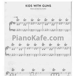 Ноты Gorillaz - Kids with guns - предпросмотр