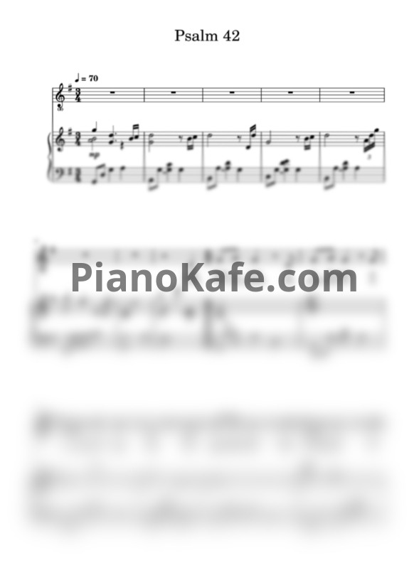 Ноты Crown & Covenant - Psalm 42 ("Oh God, my soul is in despair") - PianoKafe.com