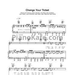 Ноты One Direction - Change your ticket - предпросмотр