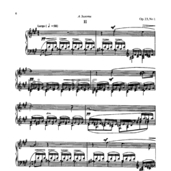Ноты Сергей Рахманинов - Прелюдия (Oр. 23, №1) fis-moll - предпросмотр