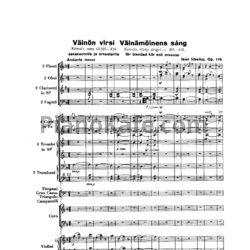 Ноты Ян Сибелиус - Кантата "Väinön virsi" для хора и оркестра (Op. 110, партитура) - предпросмотр