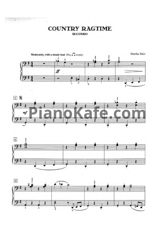 Ноты Martha Mier - Jazz, Rags & Blues for Two. Часть 2 (Книга нот) - PianoKafe.com