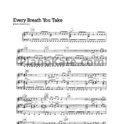 Ноты The Police - Every breath you take - предпросмотр
