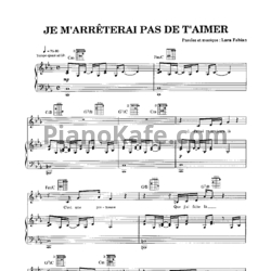 Ноты Lara Fabian - Je m'arreterai pas de t'aimer - предпросмотр
