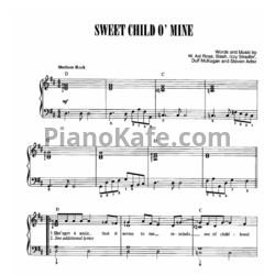 Ноты Guns'n'Roses - Sweet child of mine - предпросмотр