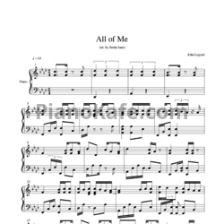 Ноты Sofia Karlberg - All of me (John Legend cover) - предпросмотр