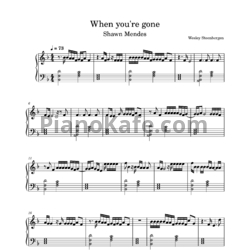 Ноты Shawn Mendes - When you're gone - предпросмотр