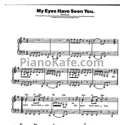 Ноты The Doors - My eyes have seen you (Piano solo) - предпросмотр