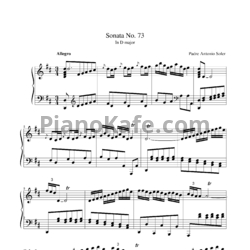 Ноты Antonio Soler - Sonata No. 73 in D - предпросмотр