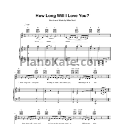 Ноты Ellie Goulding - How long will I love you - предпросмотр