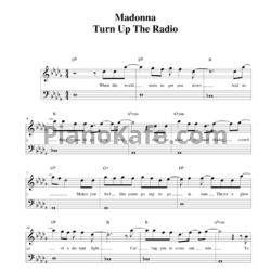 Ноты Madonna - Turn up the radio - предпросмотр